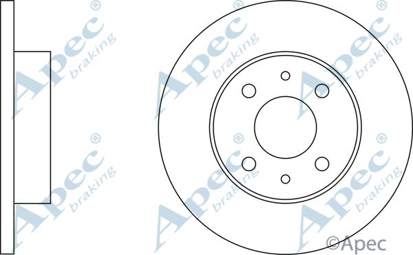 APEC BRAKING stabdžių diskas DSK100